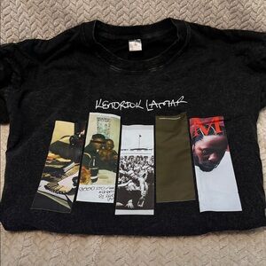Kendrick Lamar Black Graphic T-Shirt with Album Art